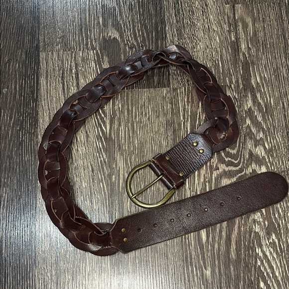 Y2K woman’s Brown Leather Belt - Picture 1 of 4